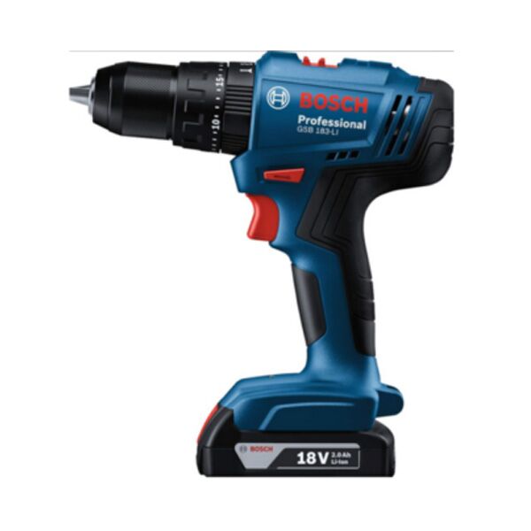 Bosch aku vibraciona bušilica/odvrtač GSB 183-Li 18V 1×2,0 Ah u koferu (06019K9101) - Image 4