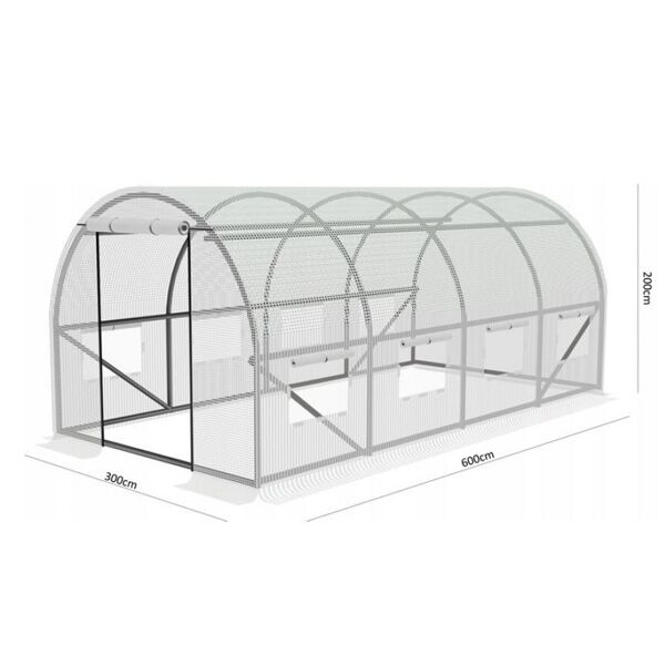 Plastenik beli 6x3x2 m (TUN5214) - Image 4