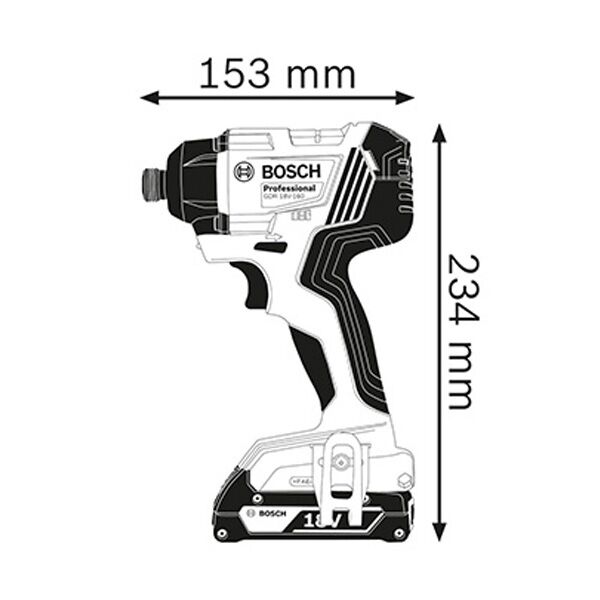 Bosch aku udarni odvrtač GDR 18V-160 Professional Solo (06019G5106) - Image 5