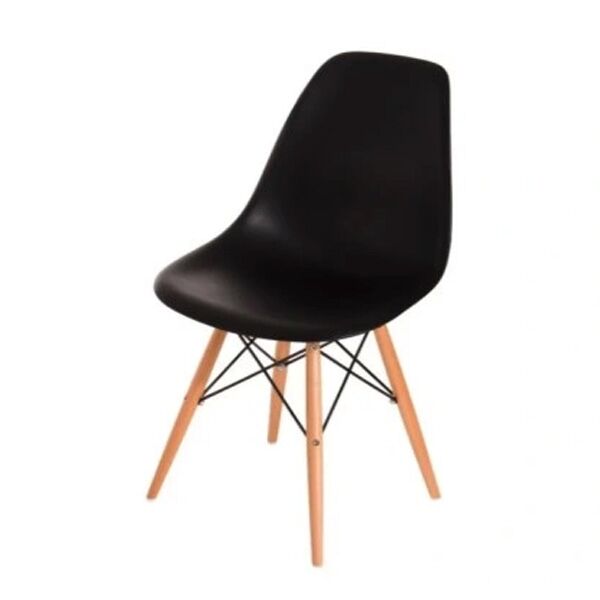 Stolica sa drvenim nogama crna (FAT1125)