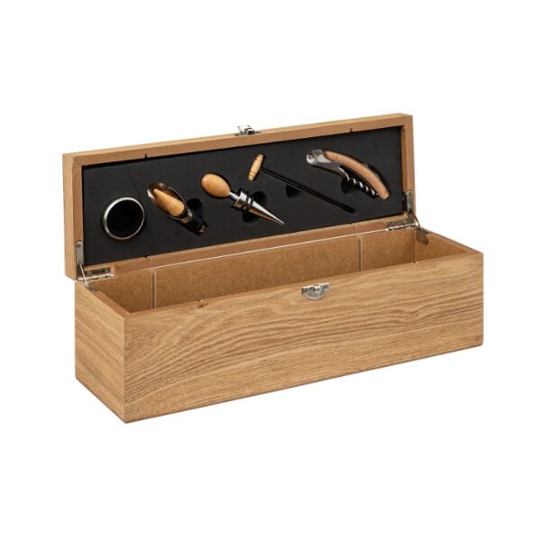 Somelijerski set 5 kom 35,8x12x10,9 drvo staklo metal (160754)