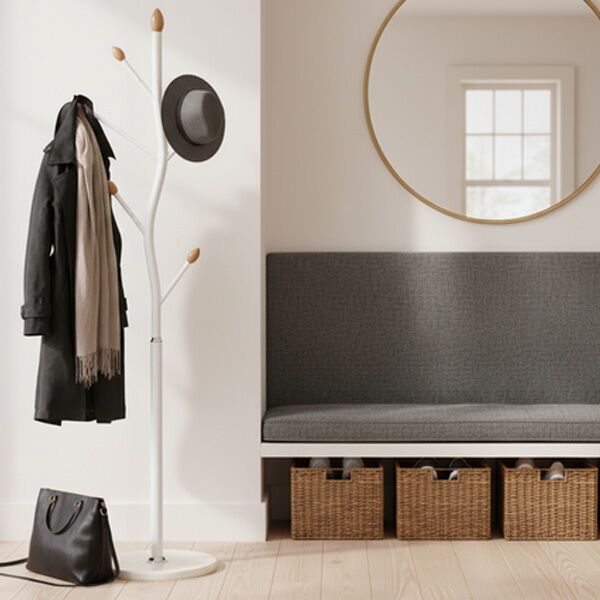 Čiviluk 170cm beli (LOF5394) - Image 2