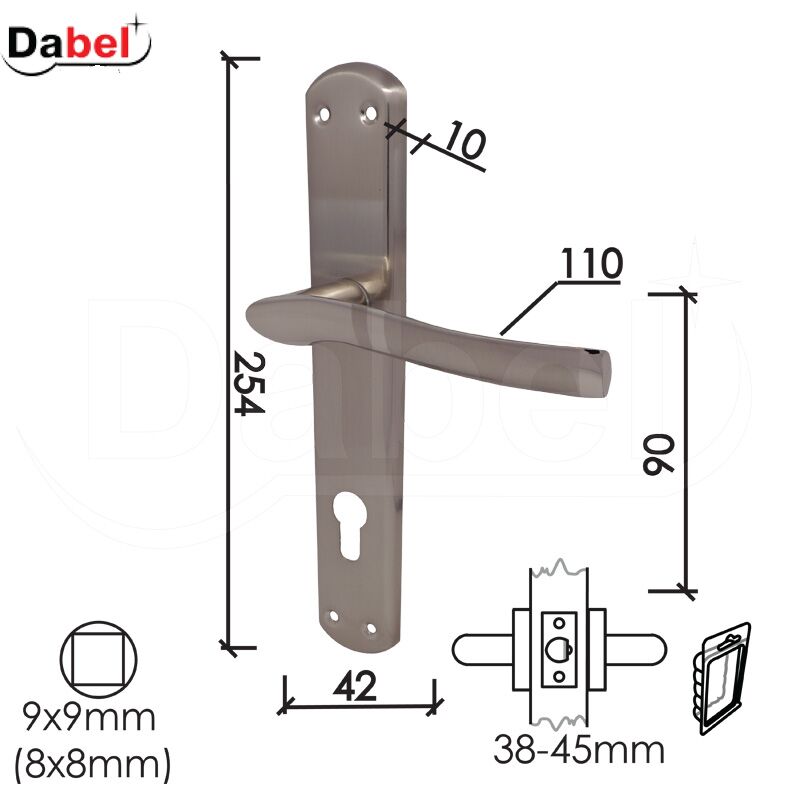 Kvaka šild BRUS Ni-BNi 90/42/254/10/110/8/9 Cil DBP0 0101521