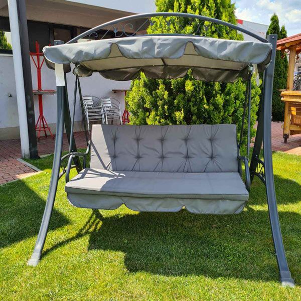 Ljuljaška trosed siva 190x115x160cm (C1088) - Image 2