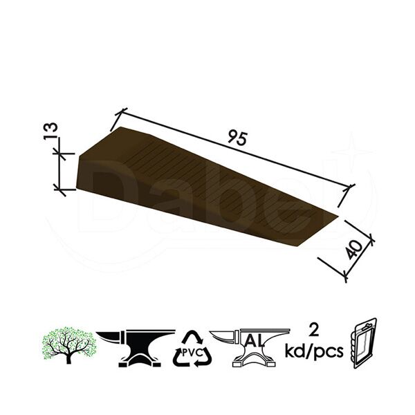 Kajla za vrata KA3 Braon 95x40x13mm 2kom DBP1 (0105762)