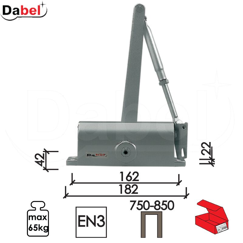 Zatvarač za vrata 4027 Silver 182(162)x42(22)mm 45-65kg Q 3303052