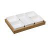 Set činija za posluženje x5 porcelan/bambus (173778)