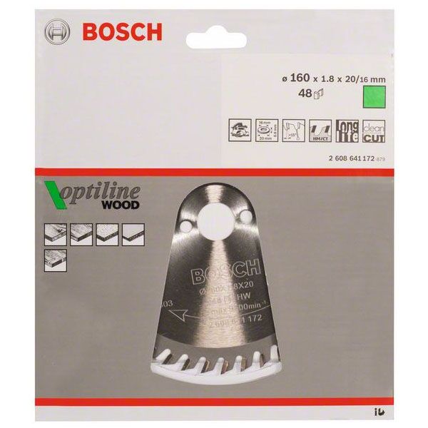 Bosch list kružne testere 160 x 20/ x 18 mm 2608641172 - Image 2