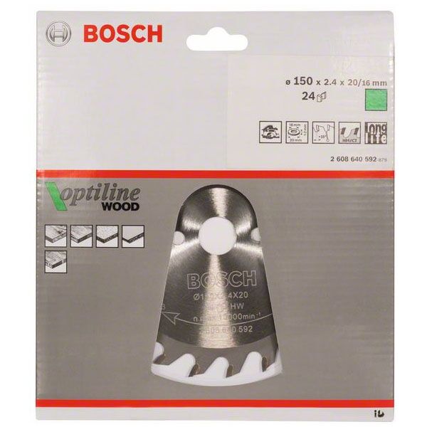 Bosch list kružne testere 150 x 20/ x 24 mm 2608640592 - Image 2