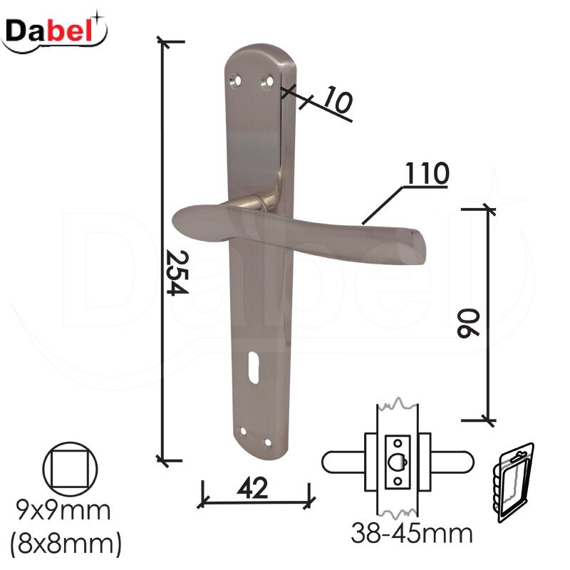 Kvaka šild BRUS Ni-BNi 90/42/254/10/110/8/9 .Klj DBP0 0101520