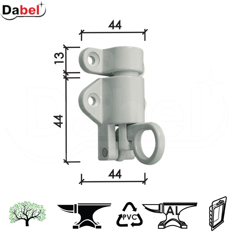 Šnaper za prozor i vrata ŠN4023 Bela 44x44/44x13mm DBP1 3303048