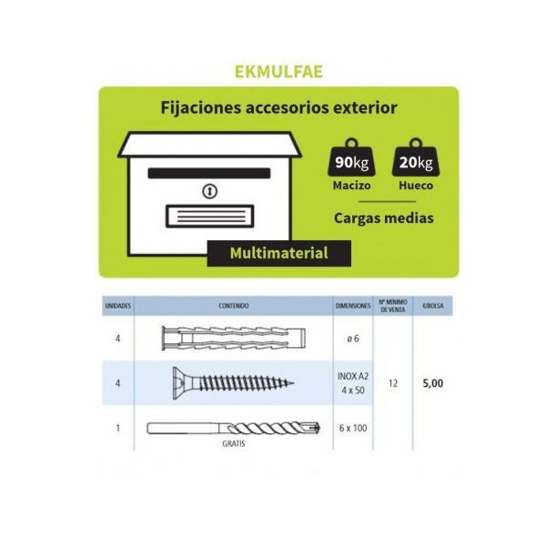Easykit za pričvršćivanje spoljnih elemenata (EKMULFAE) - Image 2