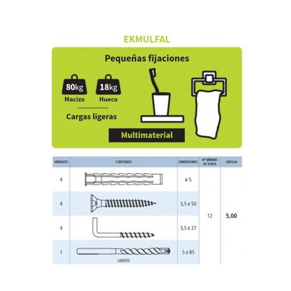 Easykit za kačenje kupatilske galanterije (EKMULFAL) - Image 2