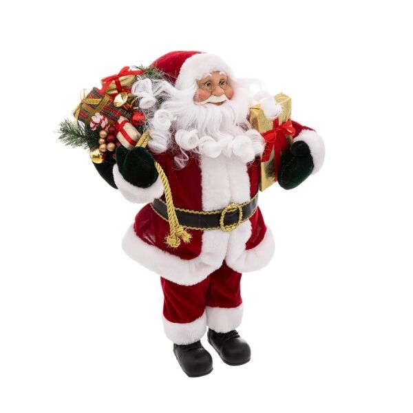 Novogodišnja samostojeća dekoracija Deda Mraz 45 cm pliš (128440F)