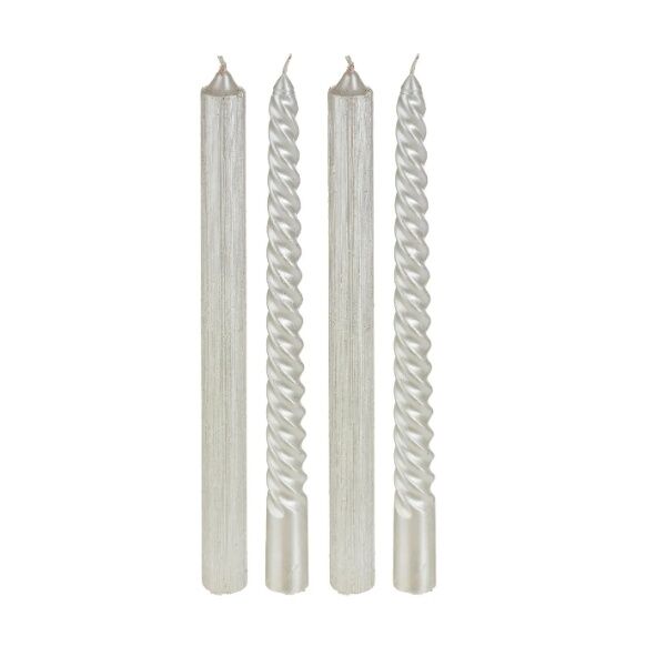 Set 4 sveće 48 gr bela (129849BL)