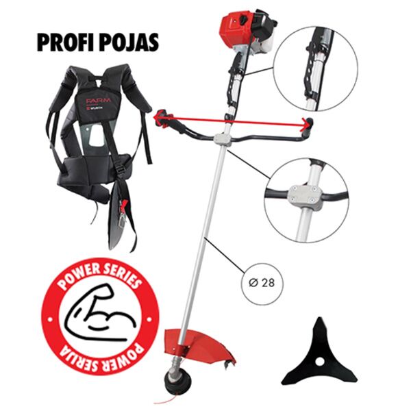 Motorni trimer 52cc 28mm Power serija (FT52PS)