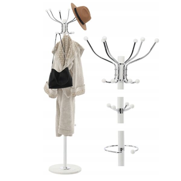 Čiviluk za odeću beli 178 cm (LOF5349)