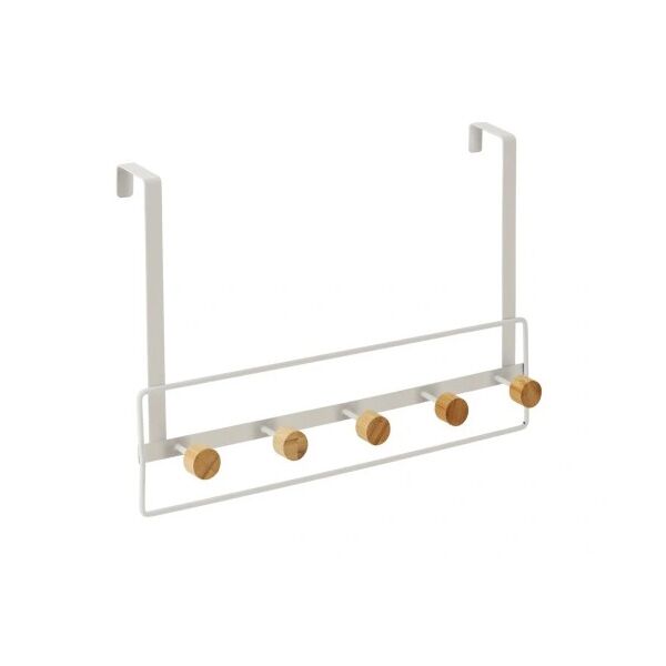Vešalica za vrata sa 5 kukica bambus bela (MUT6613)