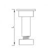 Nogica za kuhinju NO4 Bela 95-110/fi58/fi48mm OPD 0206051 - Image 2