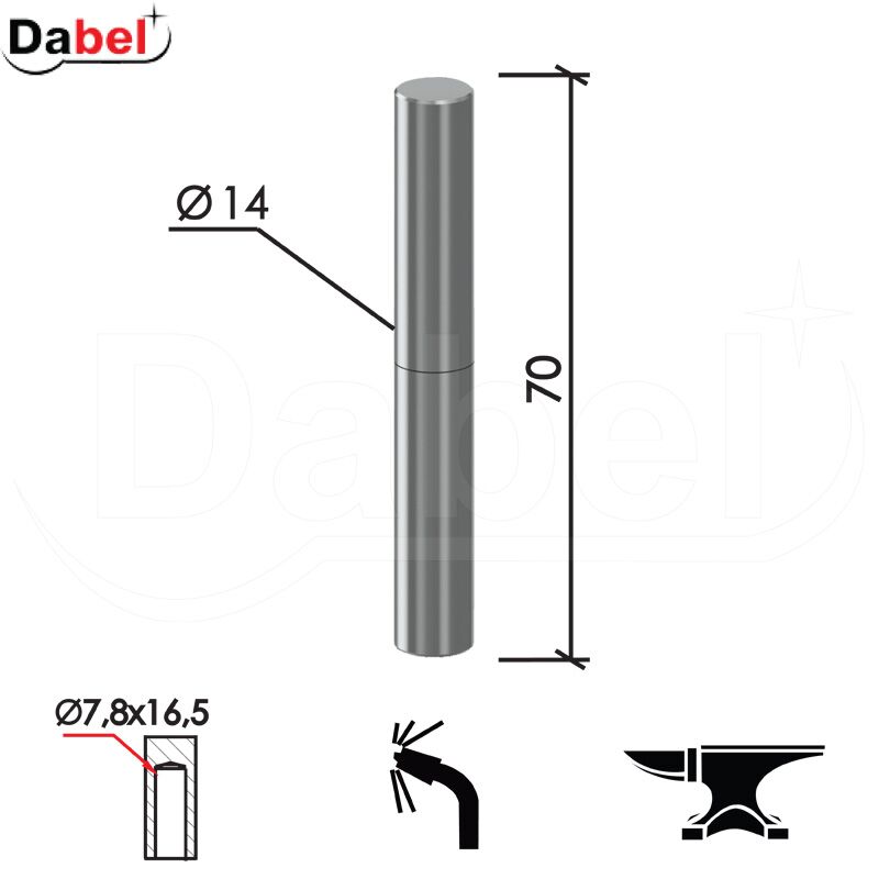 Šarka bravarska za vrata SP3 Ne fi20xx100/11,7x25mm DP0 0102216 - Image 2