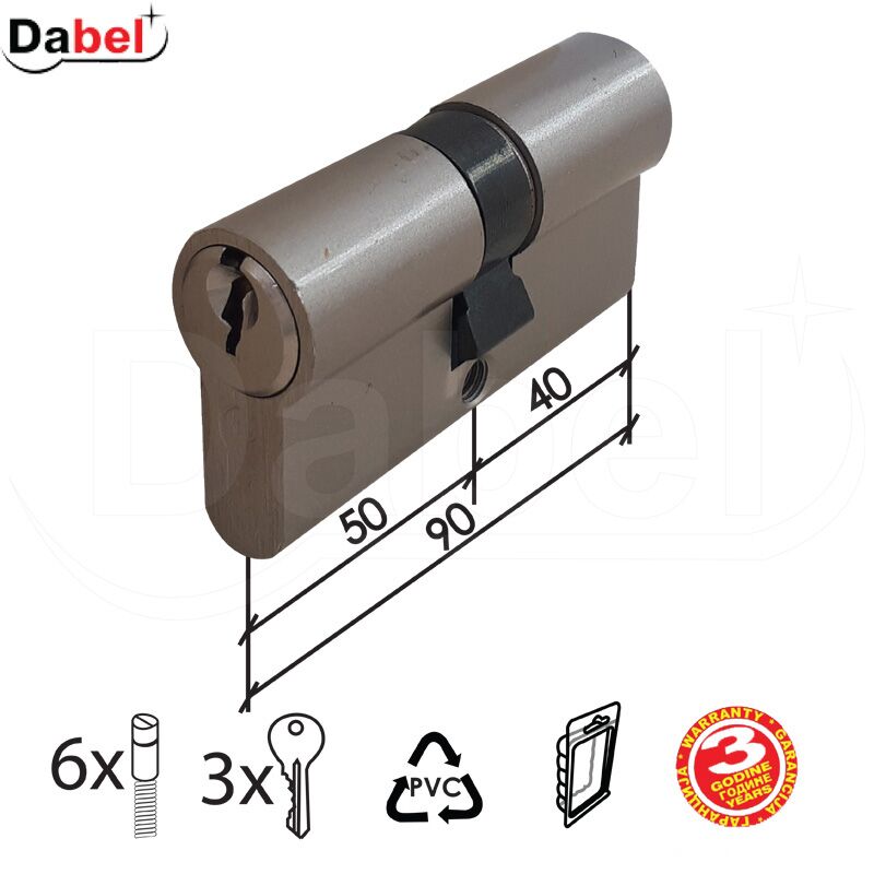 Cilindar za vrata CL2036 Nikl 90mm(40-50) 3K DBP1 3398114