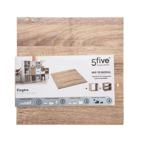 Univerzalna pregrada za policu 31x31cm drvo natural (167816)