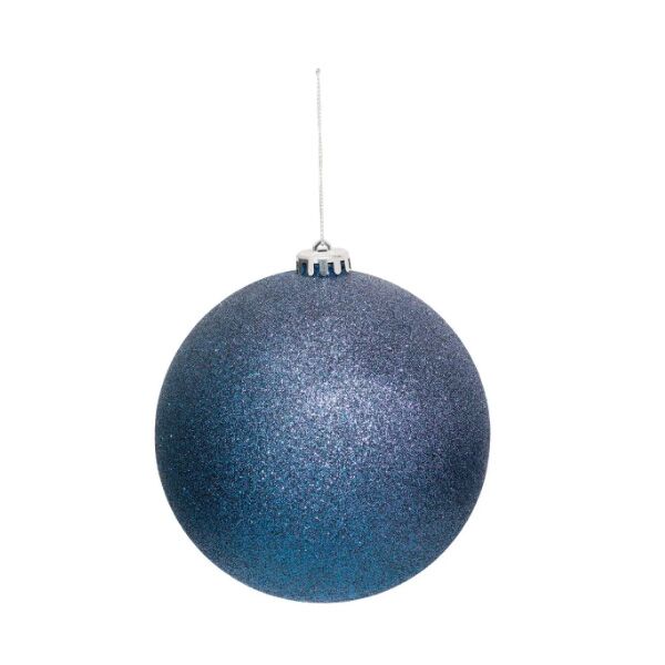 Novogodišnji ukras za jelku maxi kugla kom 150mm plava sa gliterom (207491P)