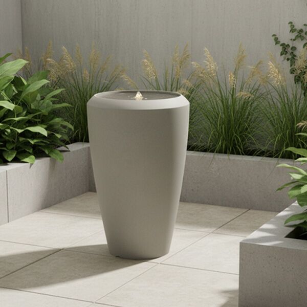 Baštenska plastična fontana LED 44,5 x 44,5 x 70 cm siva (FON5481)