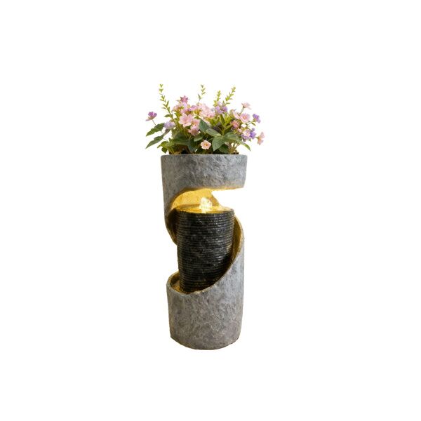 Baštenska spiralna fontana 28 x 28 x 67,5 cm LED (FON9717)