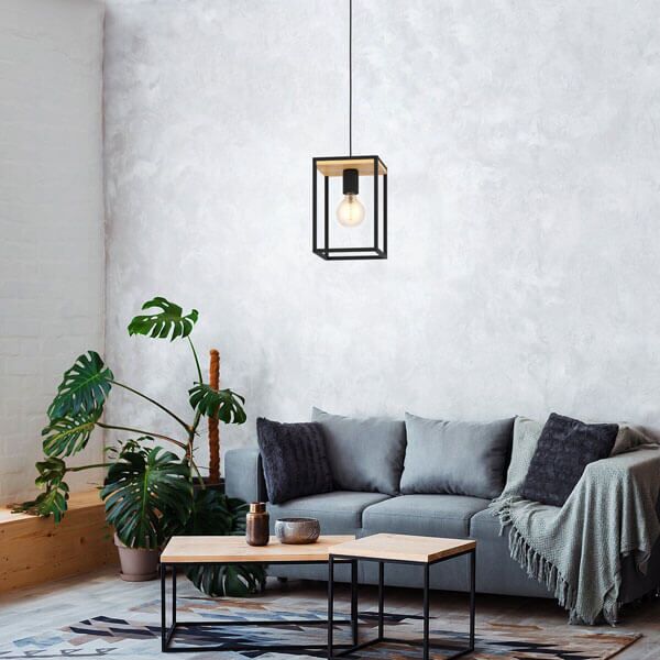 Visilica Libertad hl/1 e27 schwarz/holz