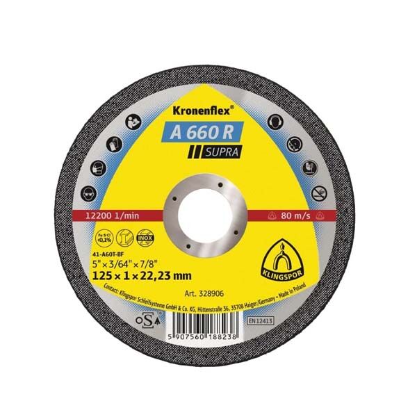 Klingspor rezna ploča 125 x 1 x 22,23 mm A 660 R Supra
