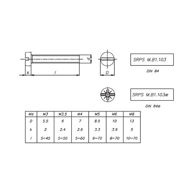 VIJAK SRPS 103+- M3 (DIN 84) - Image 2