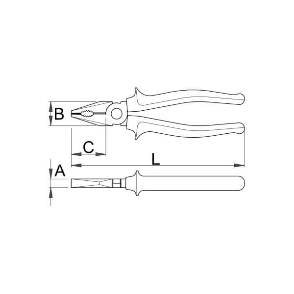 Unior kombi. klešta 406/1BI 180 - Image 2