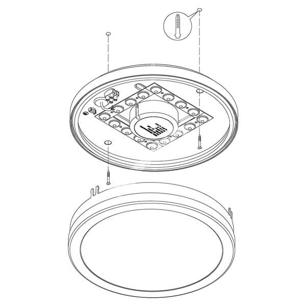 Plafonjera od-led-wl/cl anthracite/white - Image 2