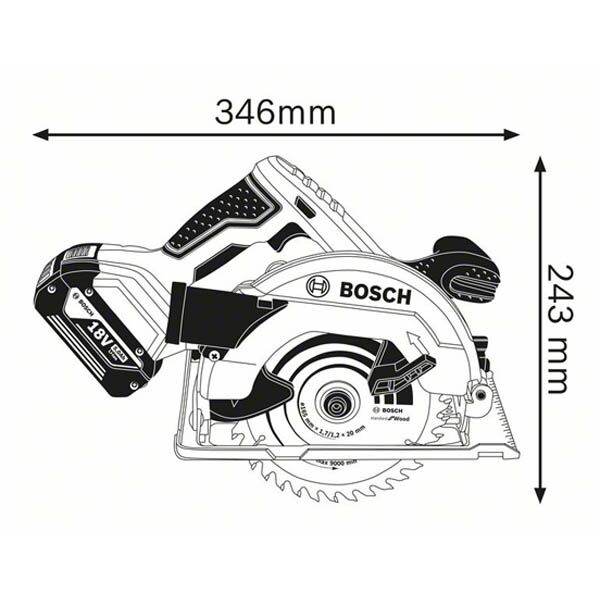 Bosch GKS 18V-57 Solo aku. kružna testera/cirkular 06016A220 - Image 2