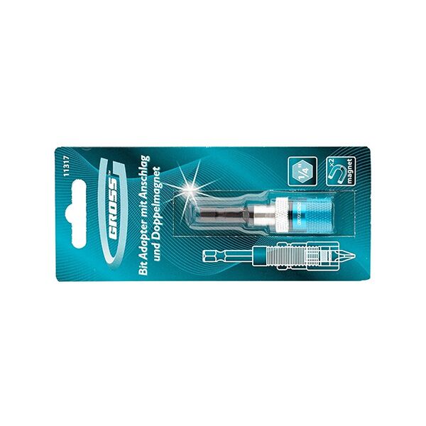 Adapter za bitove sa stoperom i duplim magnetom 1/4" 11317