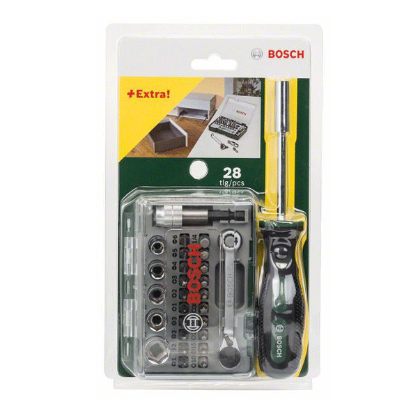 Bosch 27-delni set mini čegrtaljke + ručni odvrtač 2607017331 - Image 4