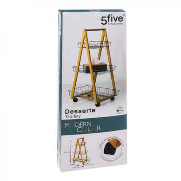 Polica sa točkićima 54.5x35.5x88cm Modern petrol 174682D - Image 2