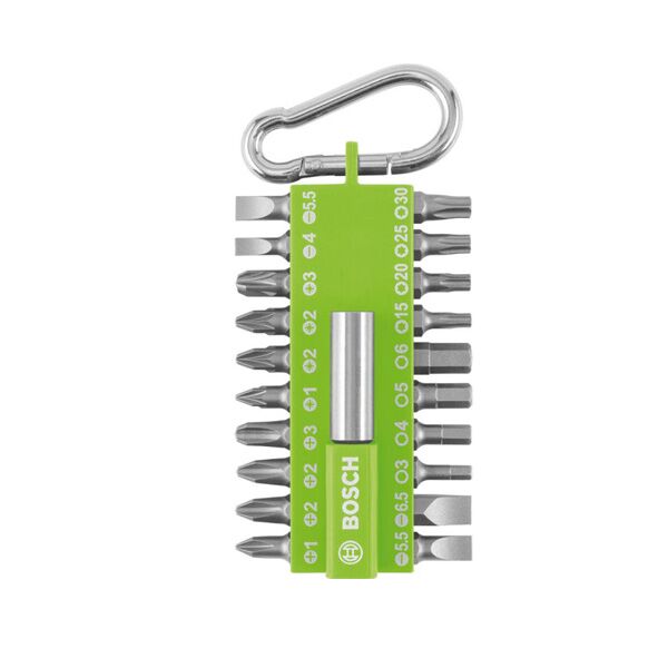 Bosch 21-delni set bitova odvrtača sa kopčom-zeleni (2607002823)