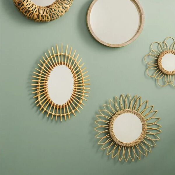 Ogledalo 50x2cm MDF/staklo bež (158214) - Image 2