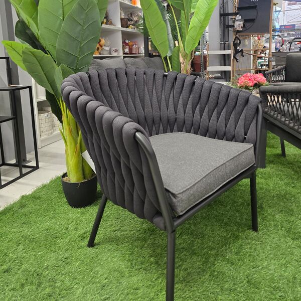 Baštenska stolica siva 68x75x81 cm (KJF5684)