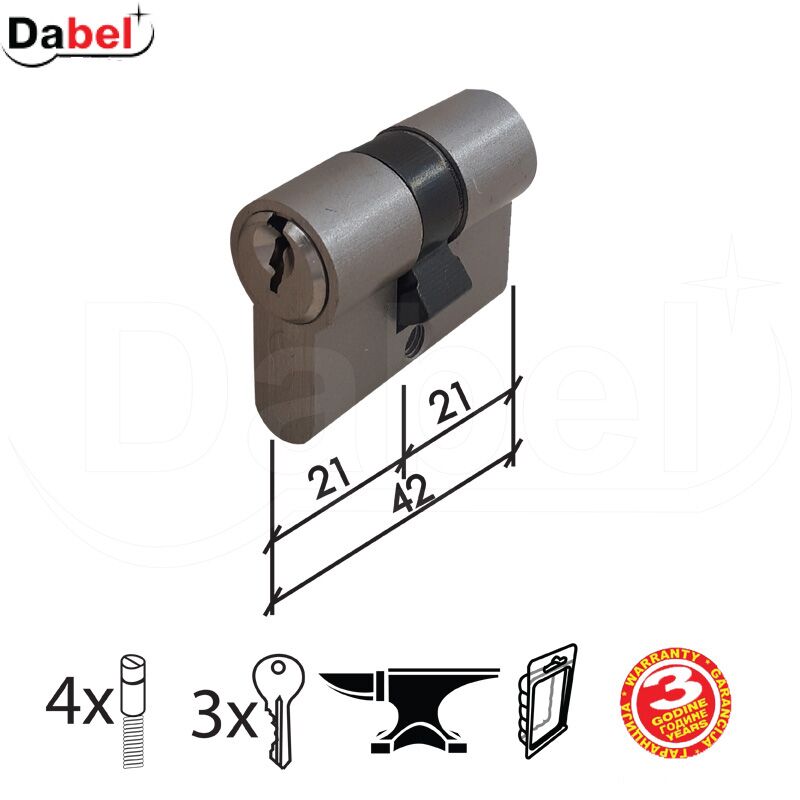 Cilindar za vrata CL2036 Nikl 42mm(21-21)  3K DBP1 0106368