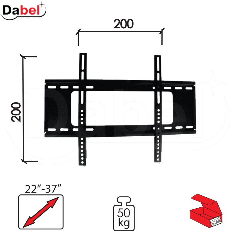 Nosač za TV N100 Crna 22"-37"/200x200mm/50kg  50kg Q 0204102