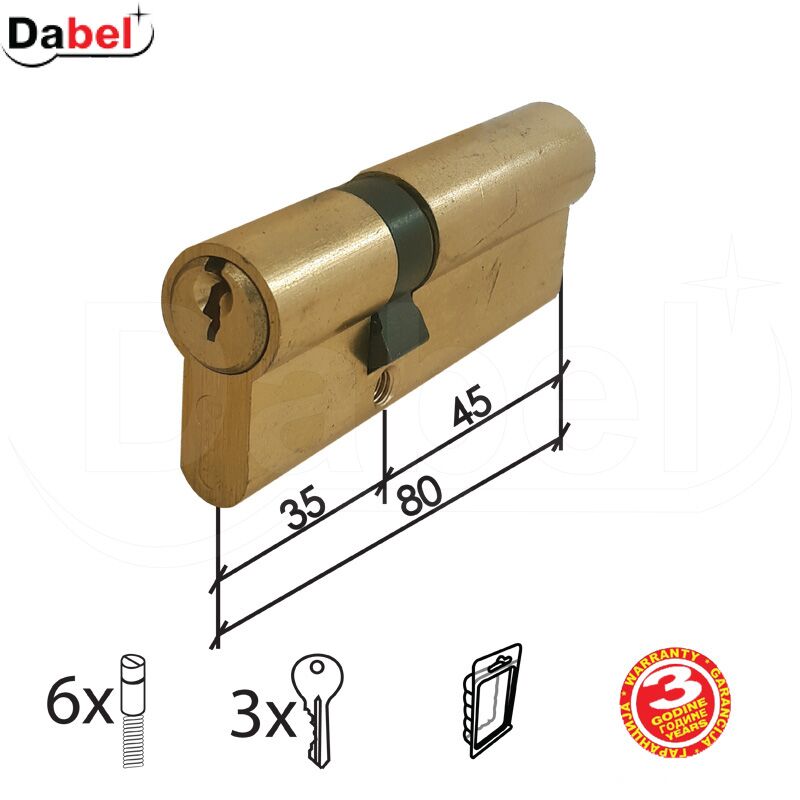 Cilindar za vrata CL2036 Mat Ms 80mm(35-45)  3K DBP1 3301099