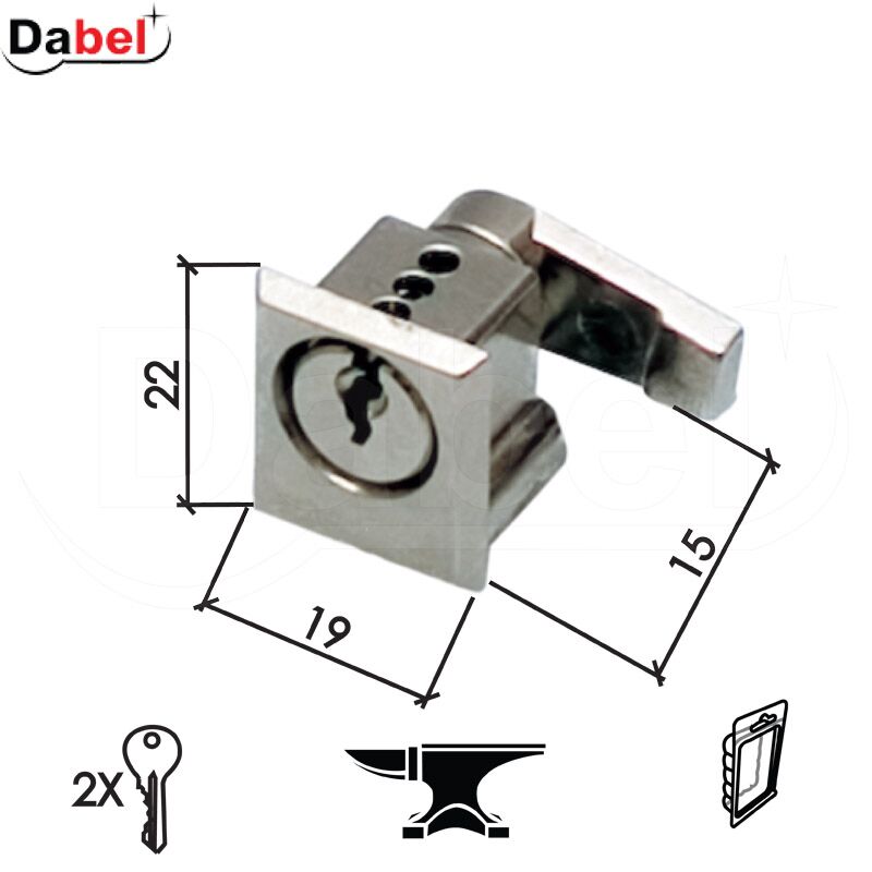 Bravica za metalni orman 2112 Nikl 19/22/15mm  2K DSP 3398065