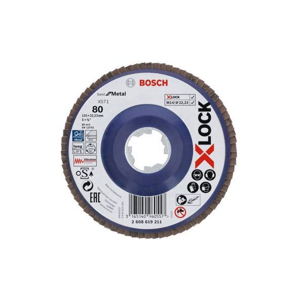 Bosch X-LOCK lamelna ploča Ø125x80mm X571 za metal 2608619211
