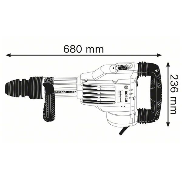 Bosch GSH 11 VC el.pneum. čekić za štemovanje SDS-max 0611336000 - Image 2
