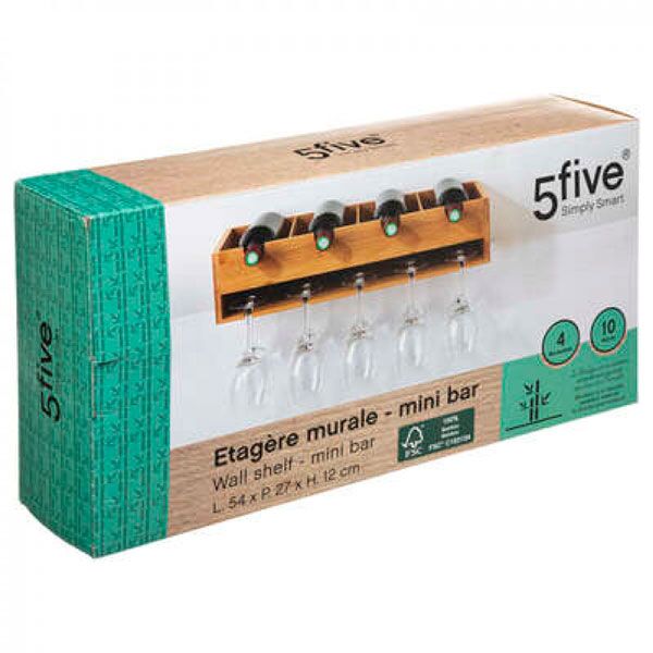 5five polica bambus Gamme 54x27x12cm sa pregradama - Image 2