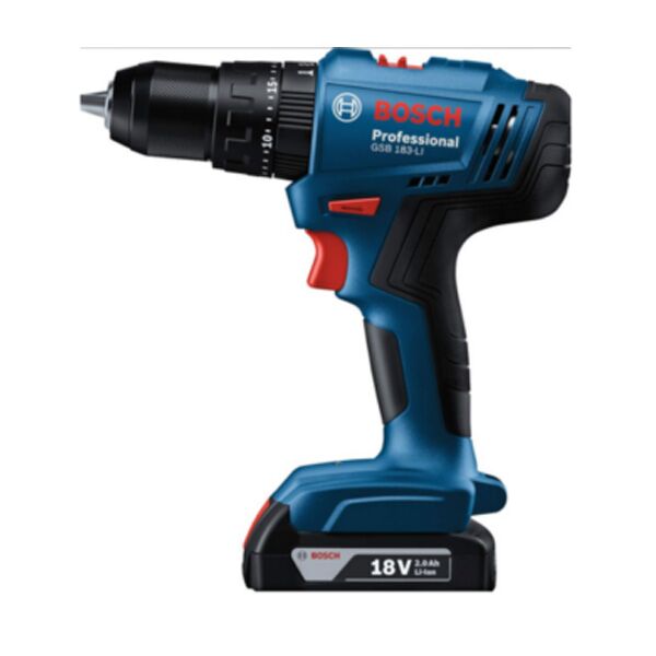 Bosch Aku vibraciona bušilica-odvrtač GSB 183-Li 18V 2x2,0 Ah u koferu (06019K9100) - Image 2