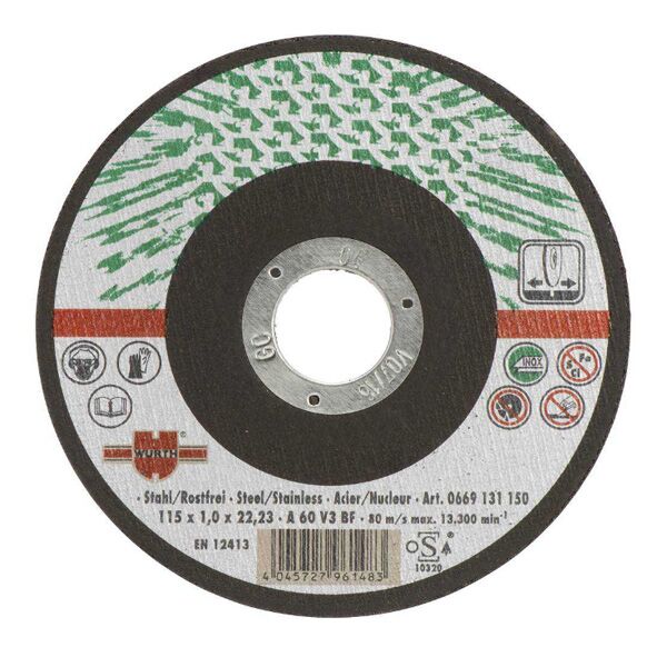 Rezna ploča za prohrom zelena 115x1,0/22,2 (0669131150)